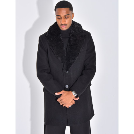 Manteau col en fourrure