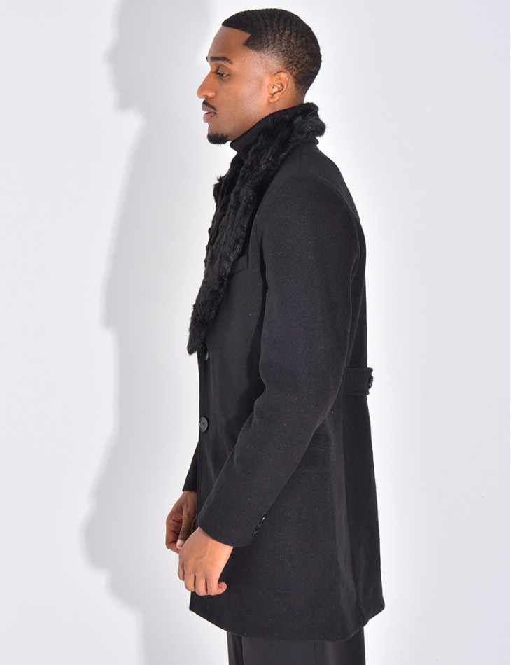 Manteau col en fourrure