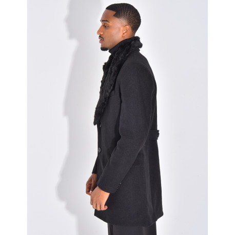 Manteau col en fourrure