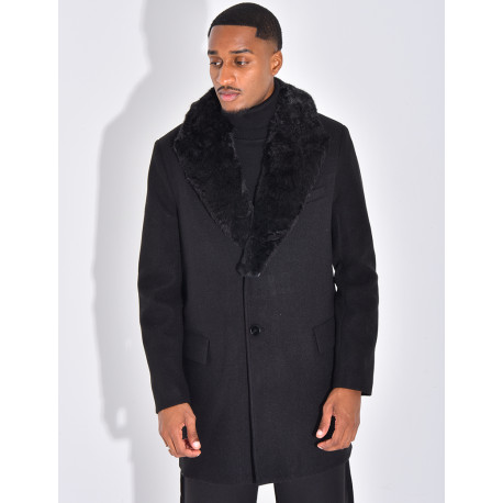 Manteau col en fourrure