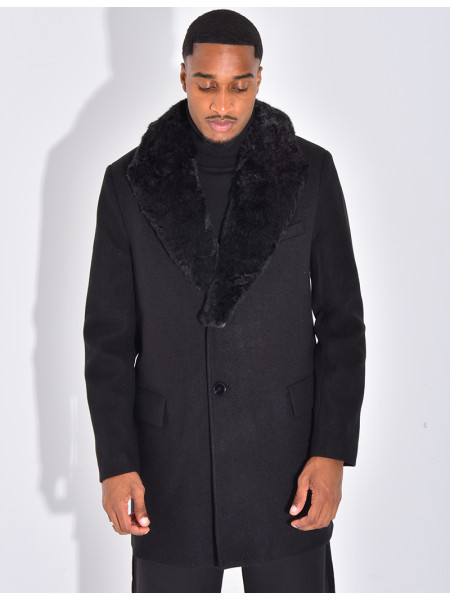 Manteau col en fourrure