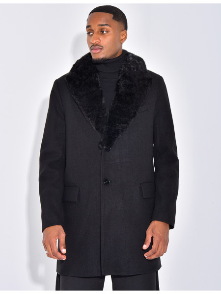 Manteau col en fourrure