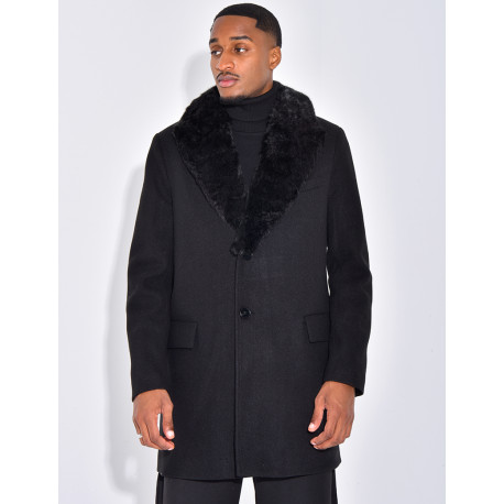 Manteau col en fourrure
