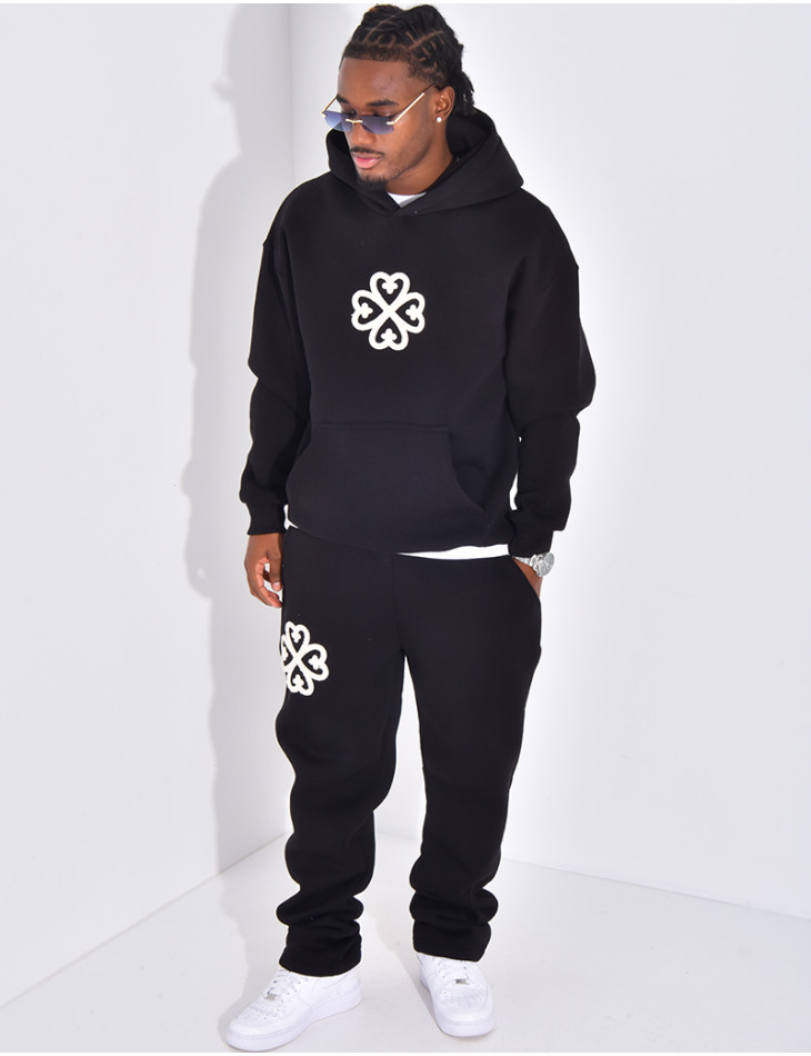 Ensemble de jogging pantalon et sweat à capuche à motif