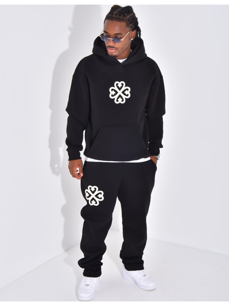 Ensemble de jogging pantalon et sweat à capuche à motif