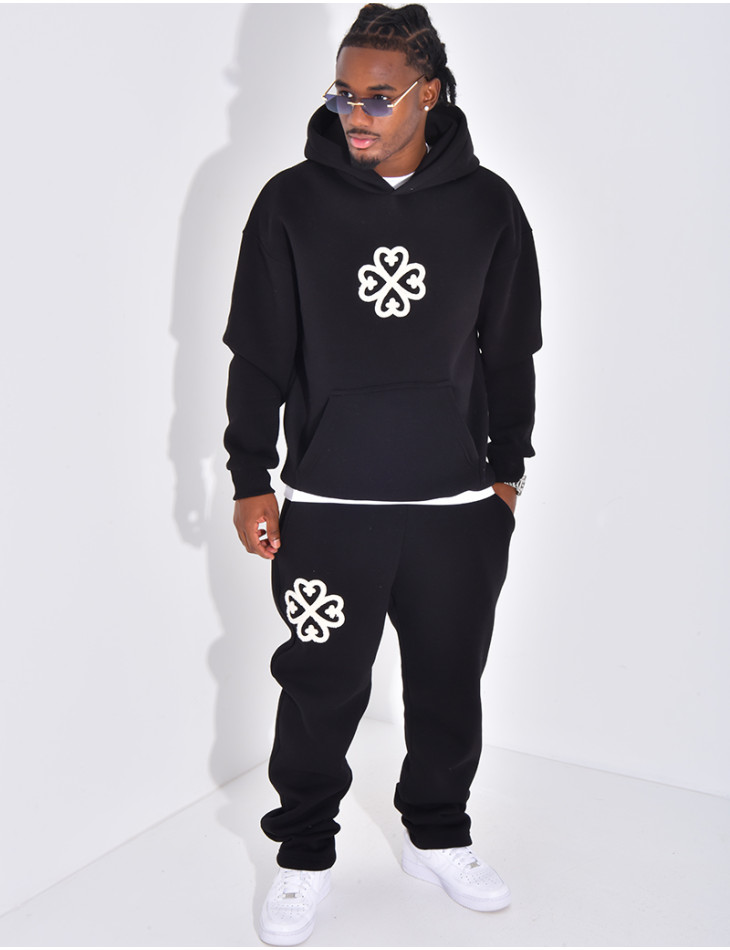Ensemble de jogging pantalon et sweat à capuche à motif