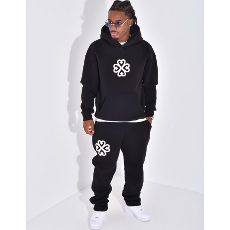 Ensemble de jogging pantalon et sweat à capuche à motif