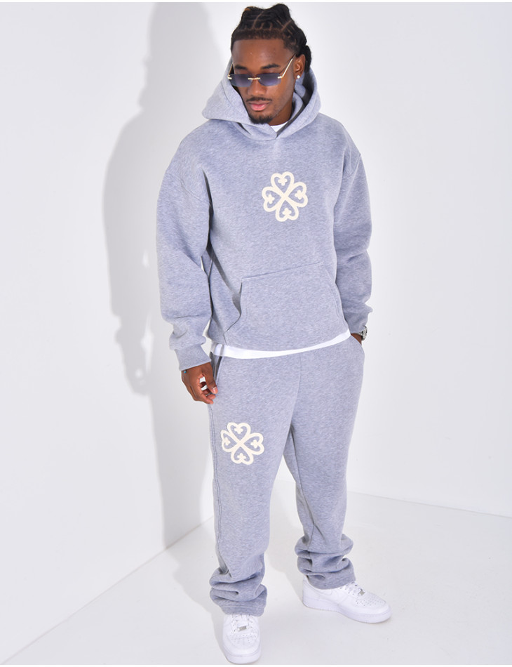 Ensemble de jogging pantalon et sweat à capuche à motif