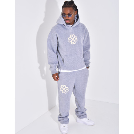 Ensemble de jogging pantalon et sweat à capuche à motif