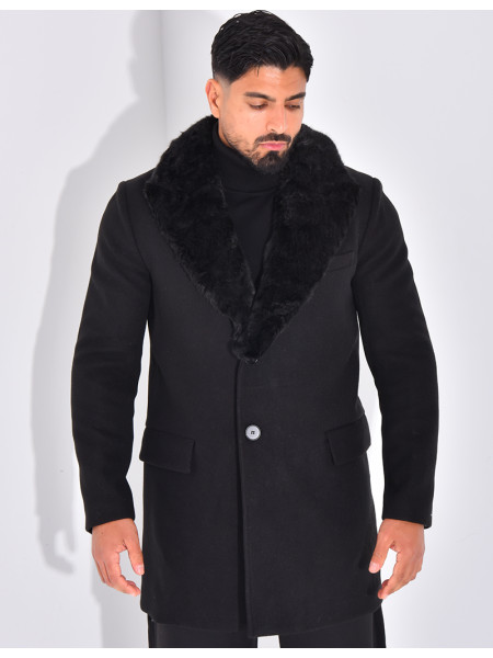Manteau col en fourrure