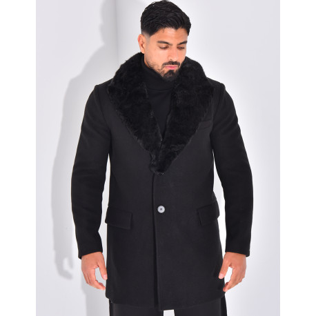 Manteau col en fourrure