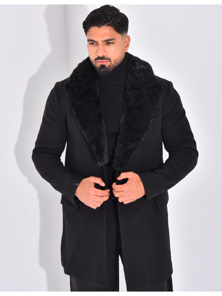Manteau col en fourrure