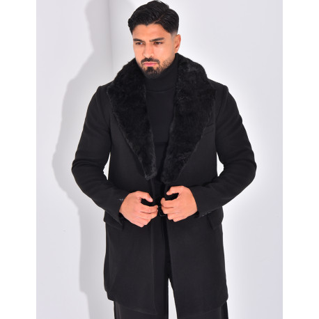 Manteau col en fourrure