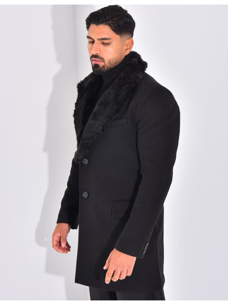 Manteau col en fourrure