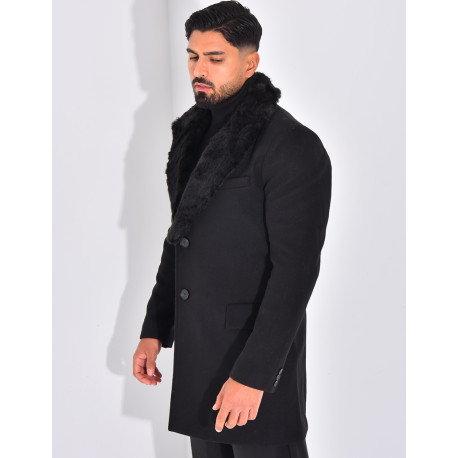 Manteau col en fourrure