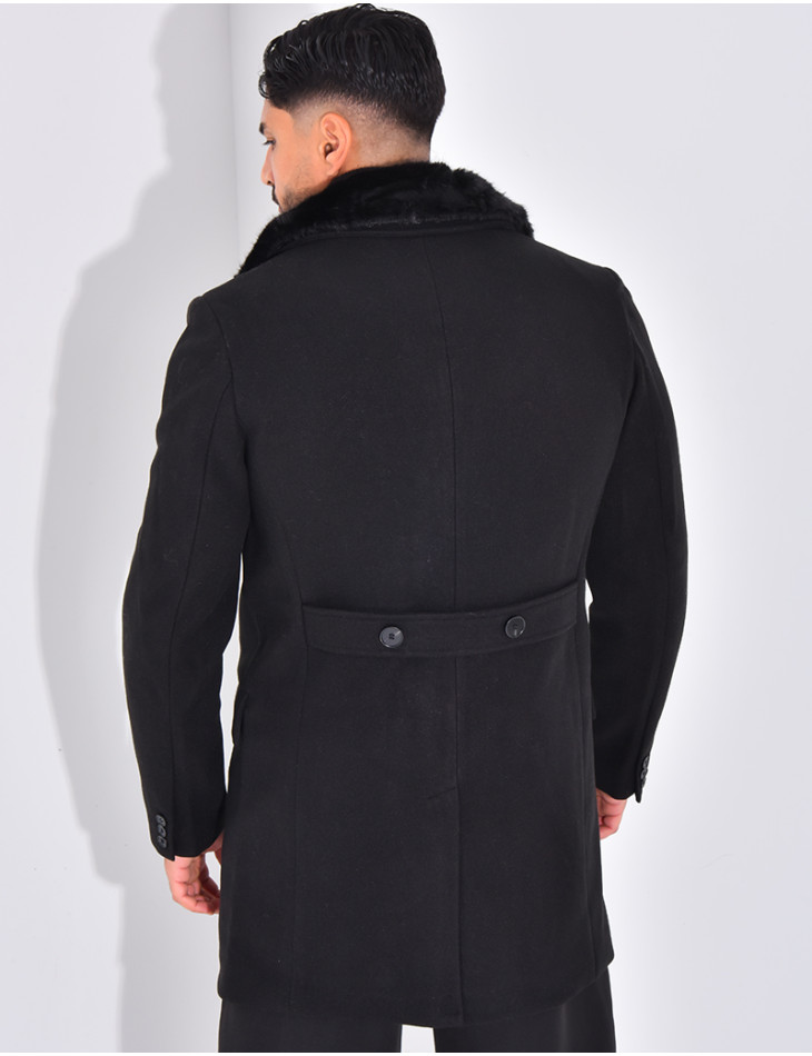 Manteau col en fourrure