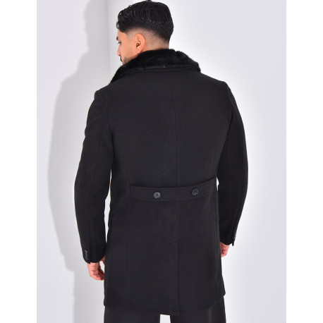 Manteau col en fourrure