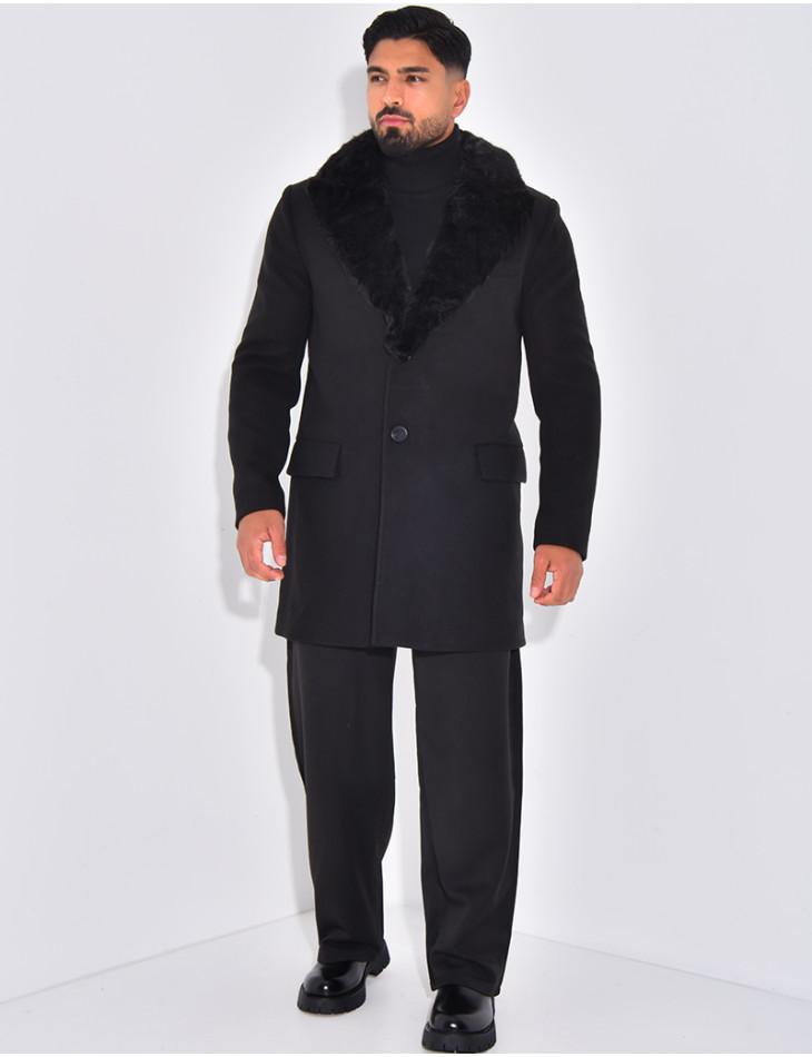 Manteau col en fourrure