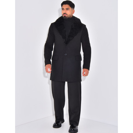 Manteau col en fourrure