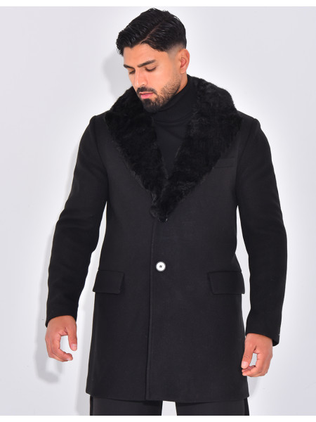 Manteau col en fourrure
