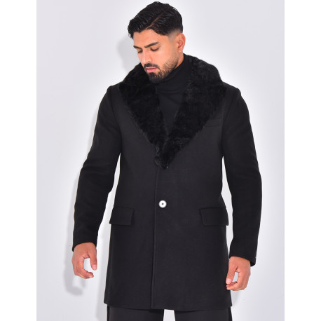 Manteau col en fourrure