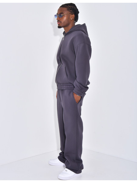 Ensemble molletonné pantalon et veste à capuche