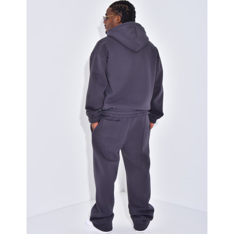 Ensemble molletonné pantalon et veste à capuche