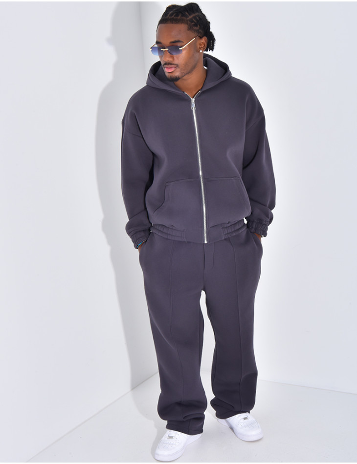 Ensemble molletonné pantalon et veste à capuche