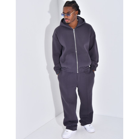Ensemble molletonné pantalon et veste à capuche