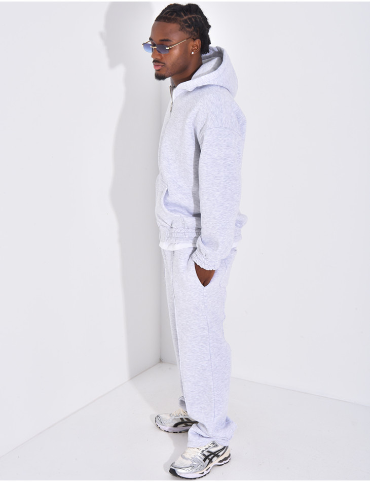 Ensemble molletonné pantalon et veste à capuche