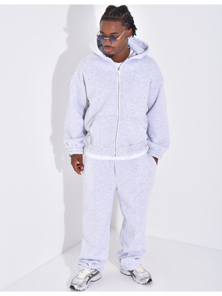 Ensemble molletonné pantalon et veste à capuche