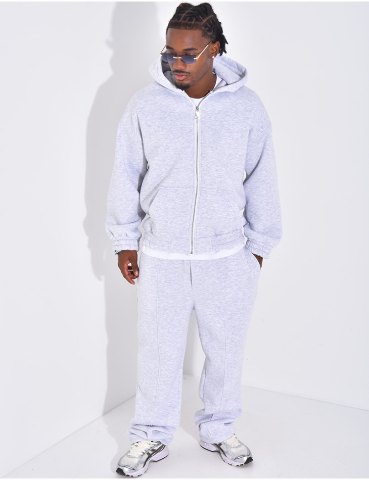 Ensemble molletonné pantalon et veste à capuche