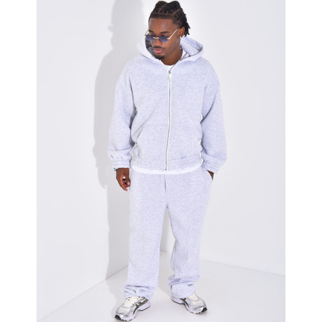 Ensemble molletonné pantalon et veste à capuche