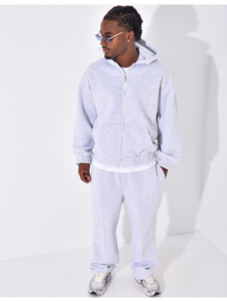 Ensemble molletonné pantalon et veste à capuche