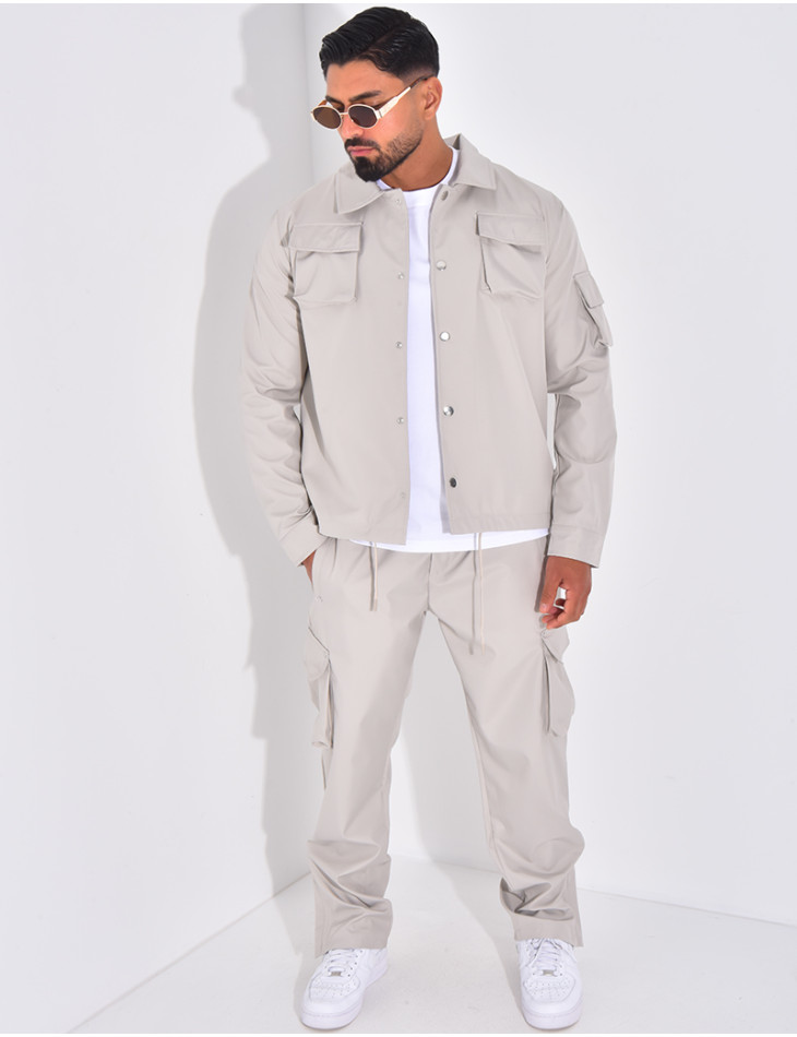 Ensemble cargo à poches pantalon et veste
