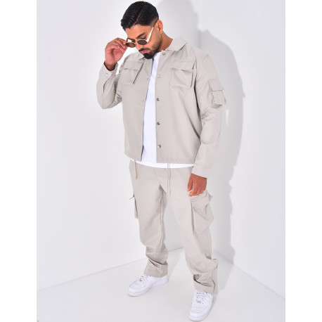Ensemble cargo à poches pantalon et veste