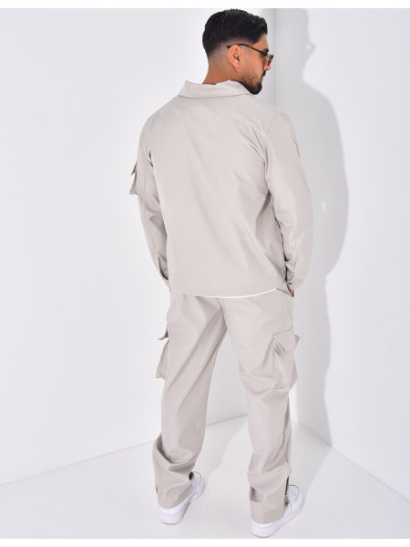 Ensemble cargo à poches pantalon et veste