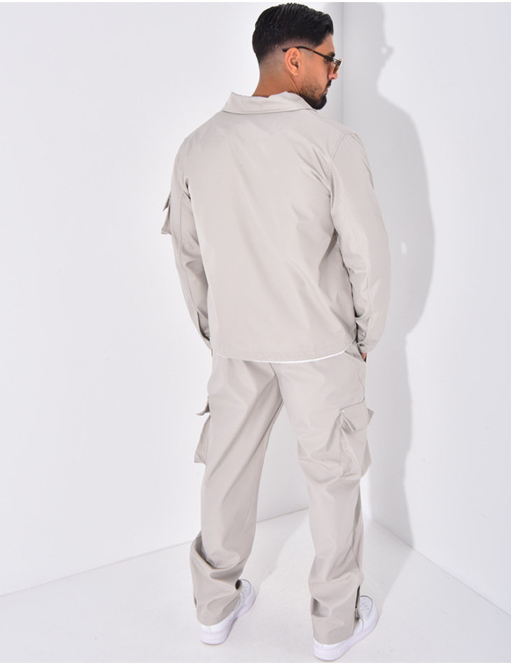 Ensemble cargo à poches pantalon et veste