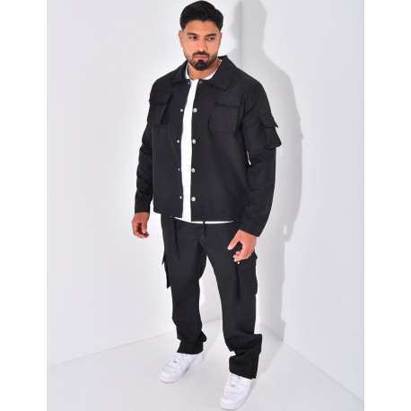 Ensemble cargo à poches pantalon et veste