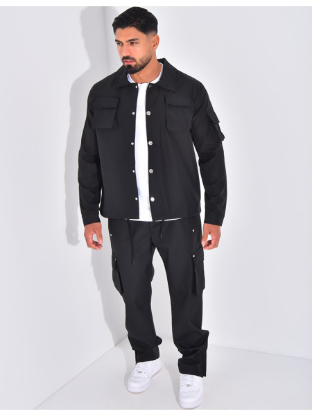 Ensemble cargo à poches pantalon et veste