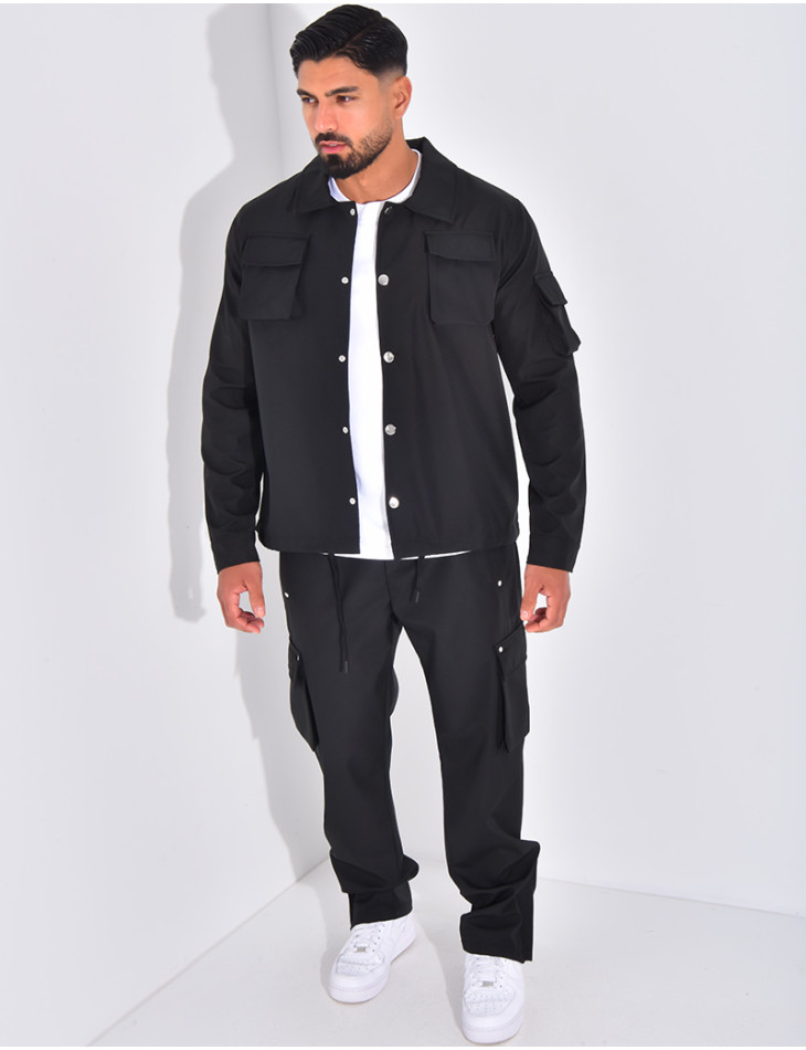 Ensemble cargo à poches pantalon et veste
