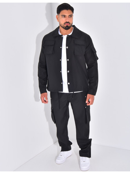 Ensemble cargo à poches pantalon et veste