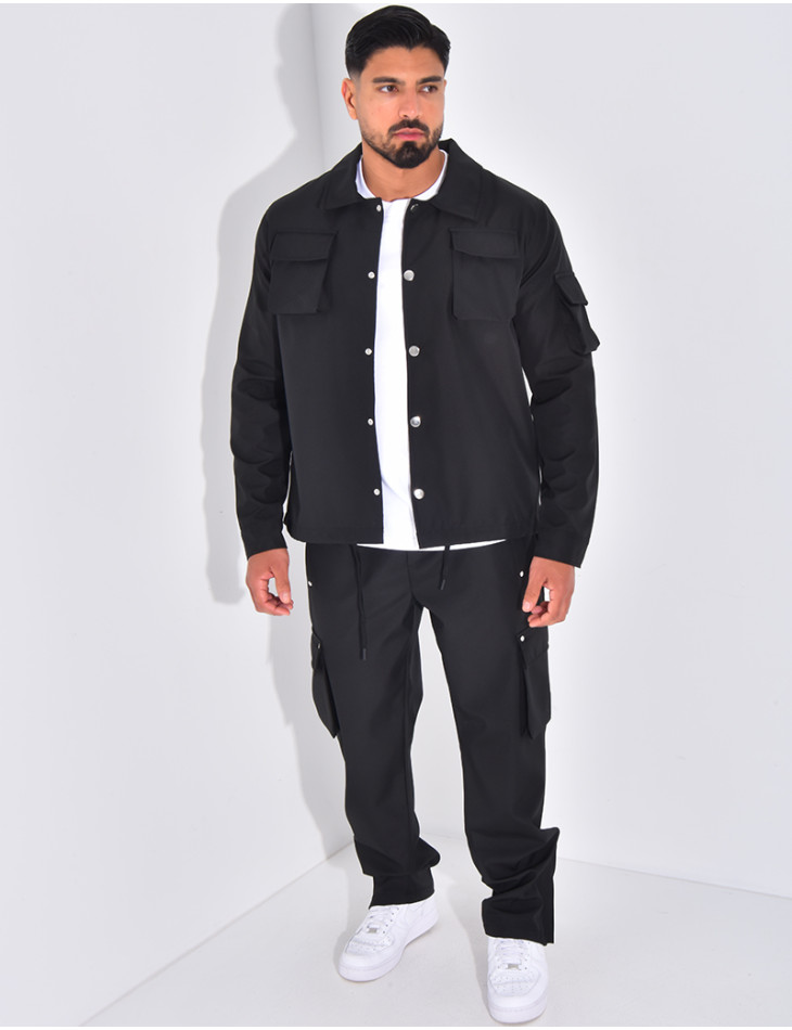 Ensemble cargo à poches pantalon et veste