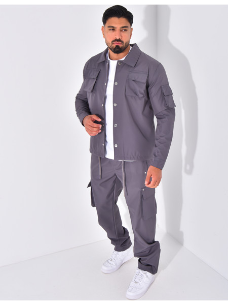 Ensemble cargo à poches pantalon et veste