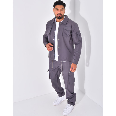 Ensemble cargo à poches pantalon et veste