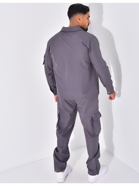 Ensemble cargo à poches pantalon et veste