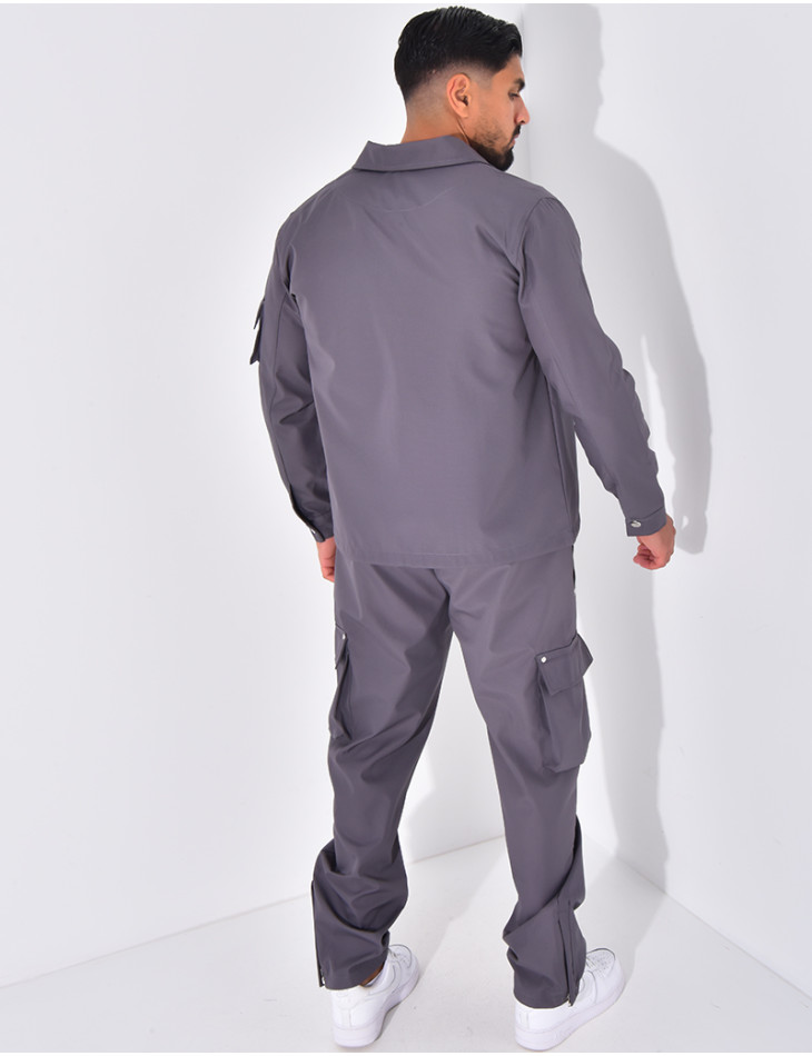 Ensemble cargo à poches pantalon et veste