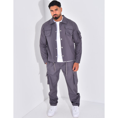 Ensemble cargo à poches pantalon et veste