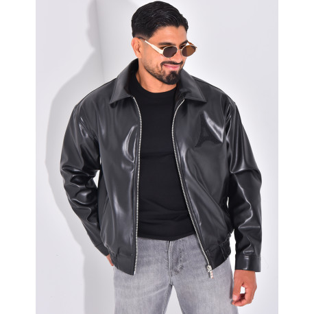Veste en similicuir