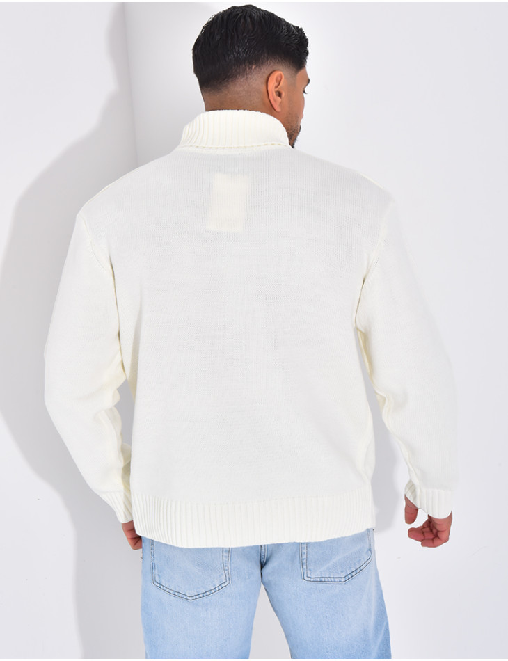 Pull épais col roulé